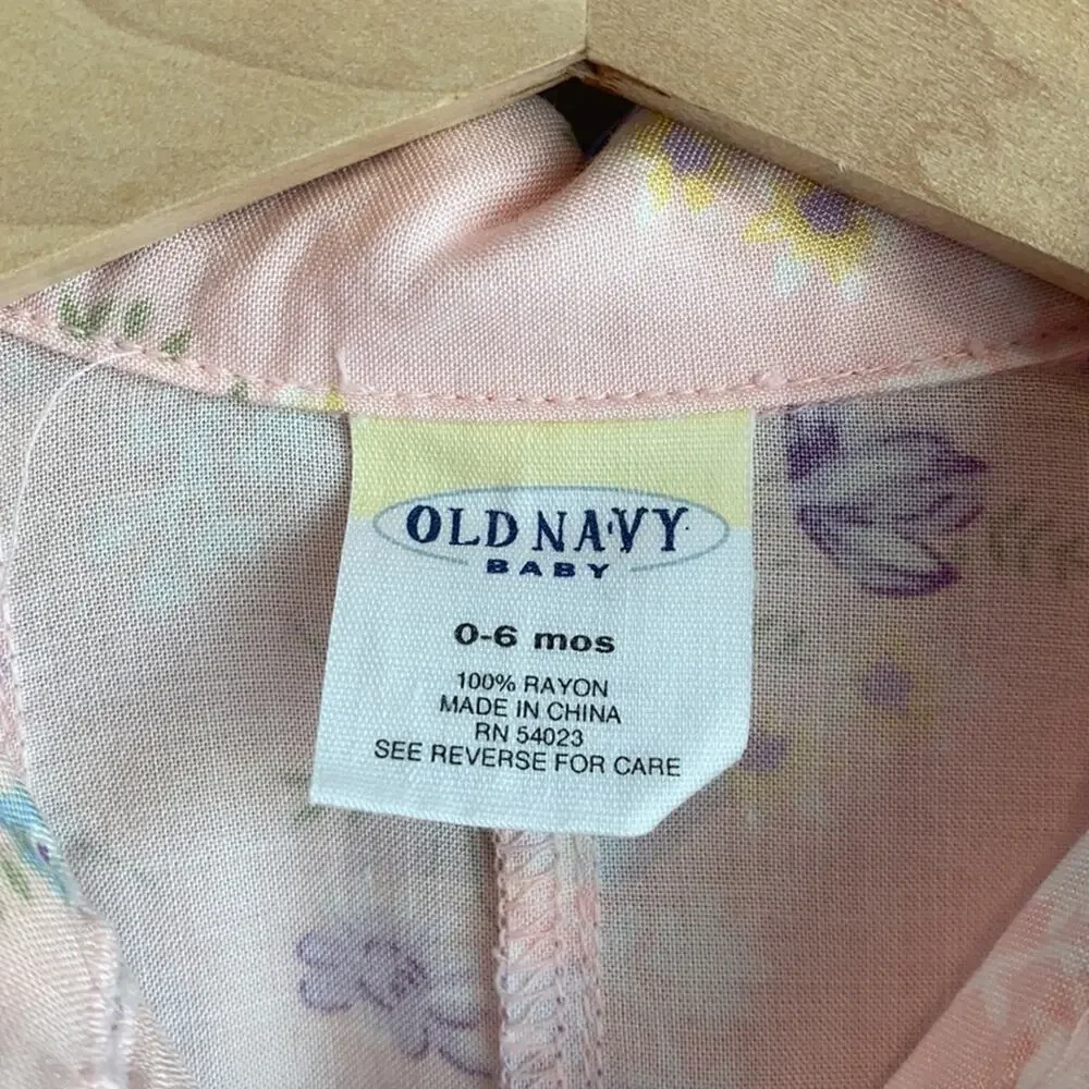 Old Navy Floral One Piece Outfit Pink 0-6 months